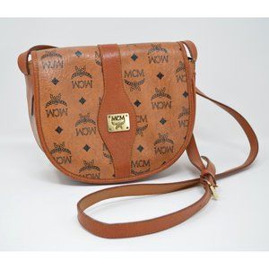 MCM Crossbody Shoulder Bag Cognac Vintage
